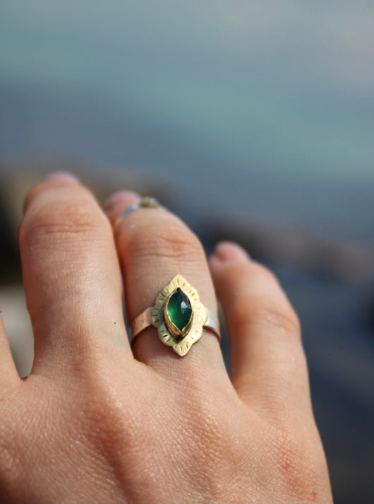 Onyx Moss Ring