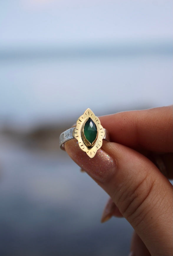 Onyx Moss Ring