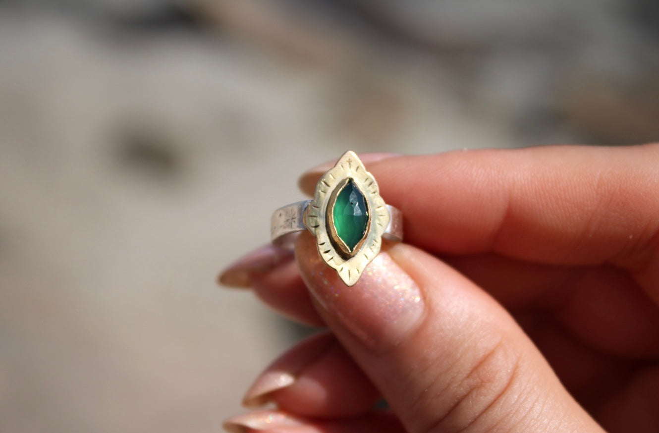 Onyx Moss Ring