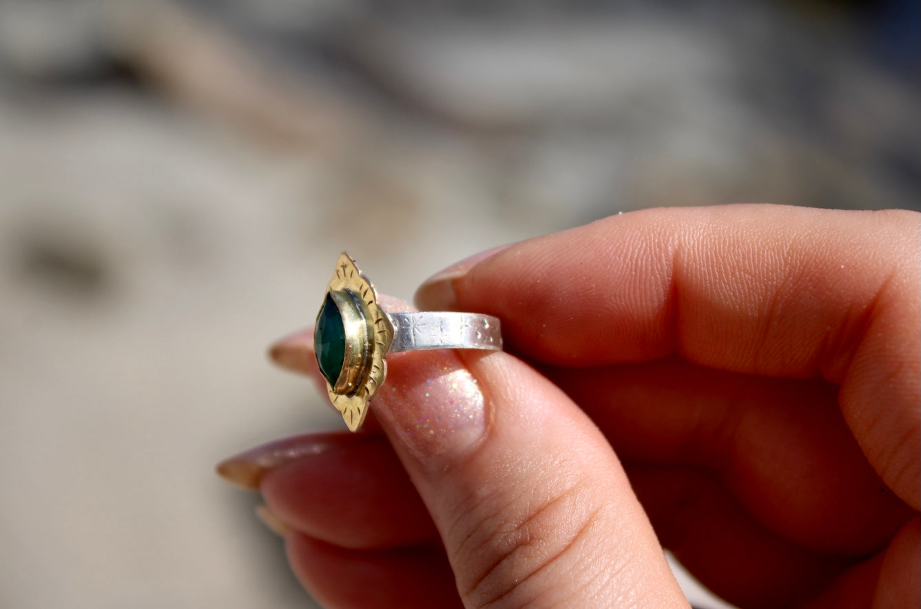 Onyx Moss Ring