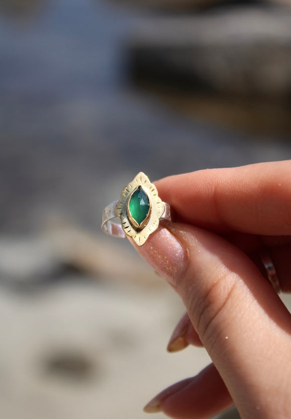 Onyx Moss Ring