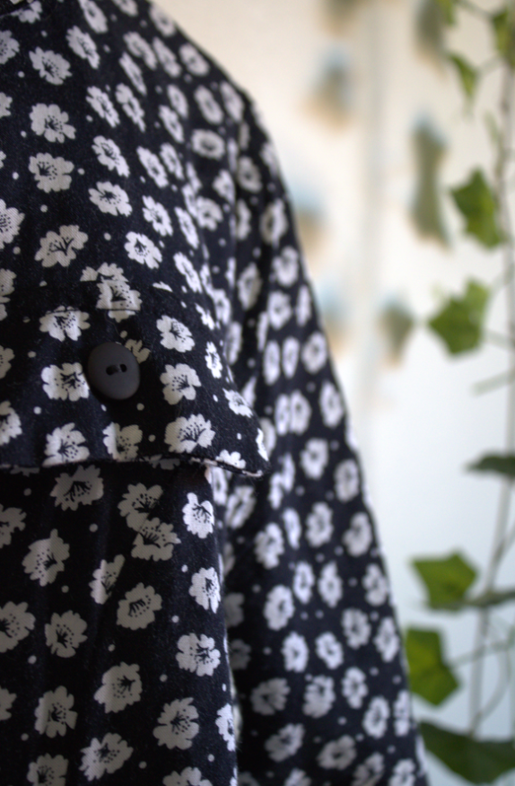 Vintage Black Floral Maxi Dress