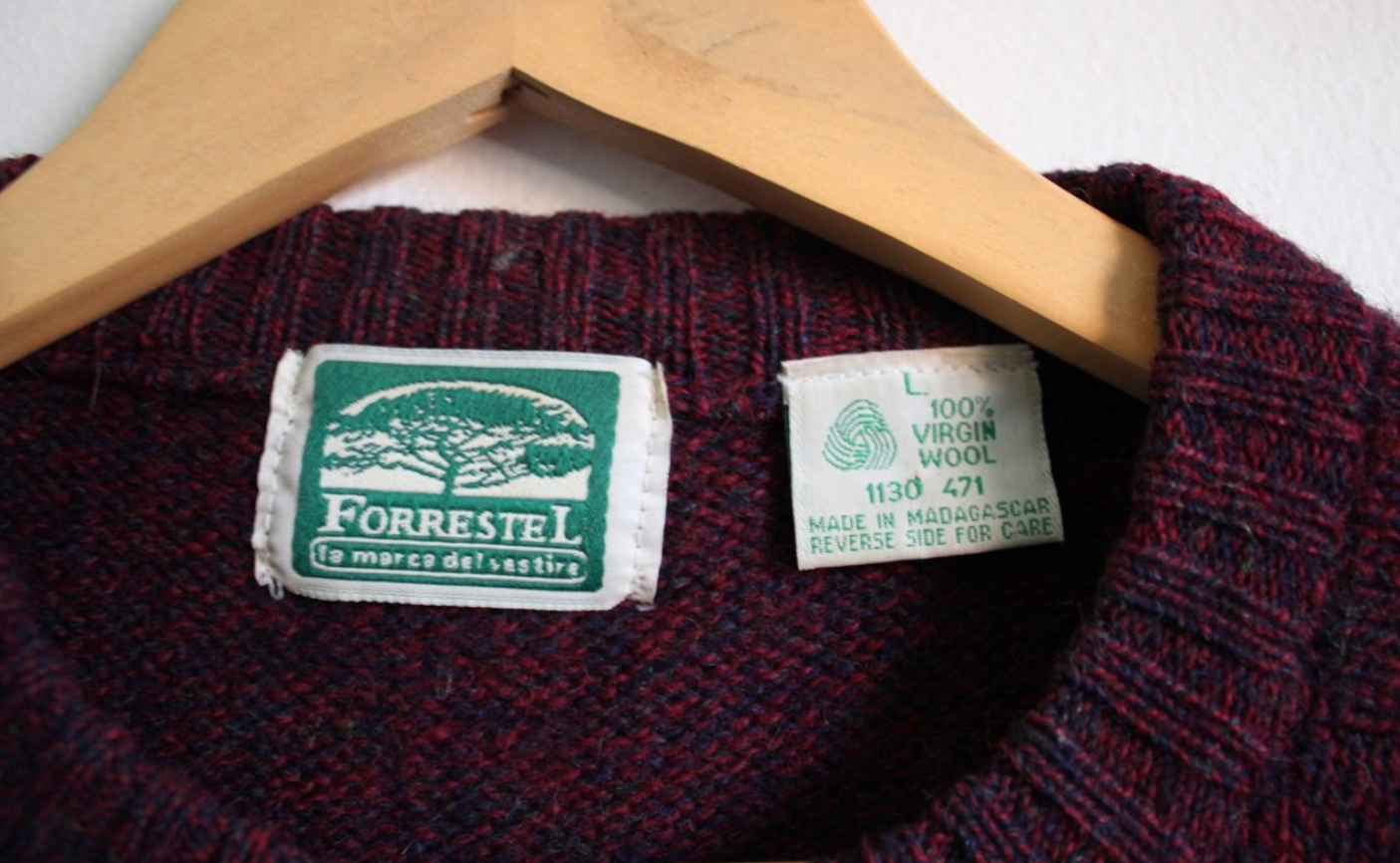 Vintage Raspberry Forrestel Wool Sweater
