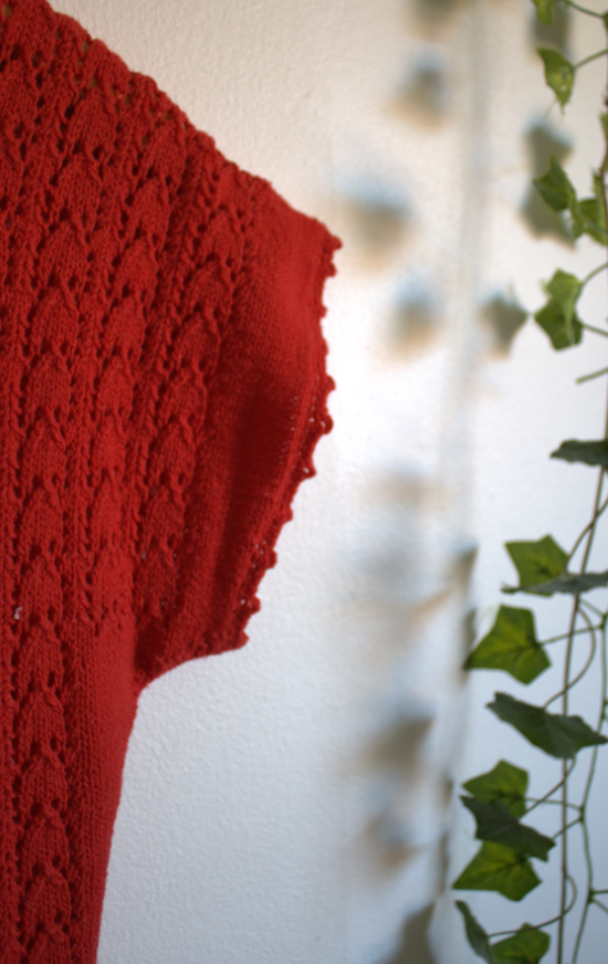 Vintage Red Heart Crochet Dress
