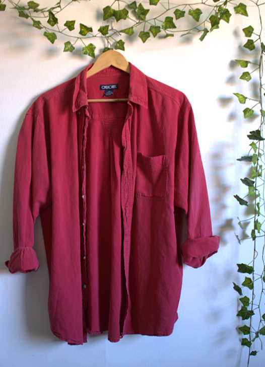 Vintage Cherokee Soft Red Button-Up