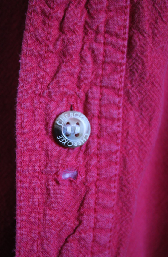 Vintage Cherokee Soft Red Button-Up