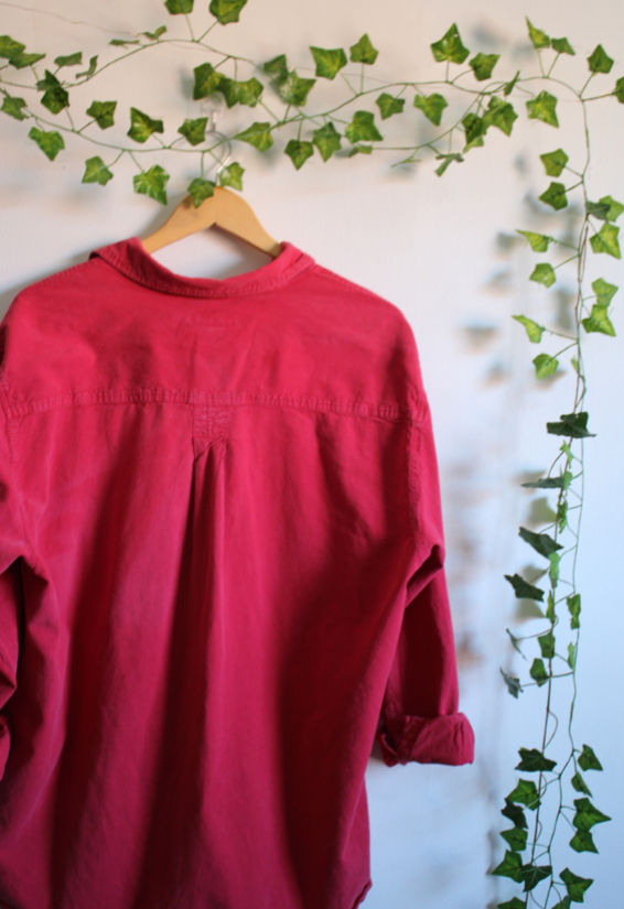 Vintage Cherokee Soft Red Button-Up