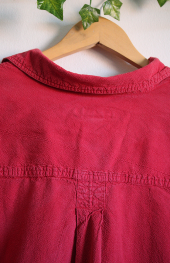 Vintage Cherokee Soft Red Button-Up