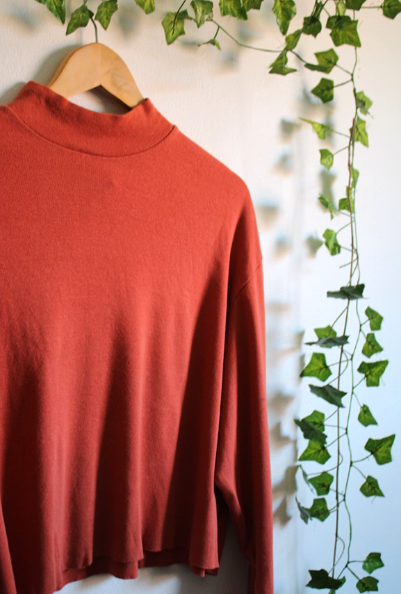 Vintage Burnt Orange Turtleneck