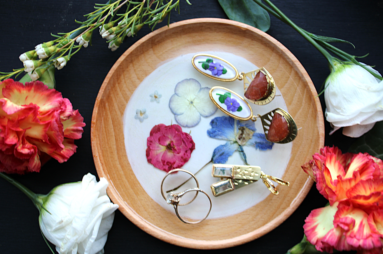 White Floral Dish