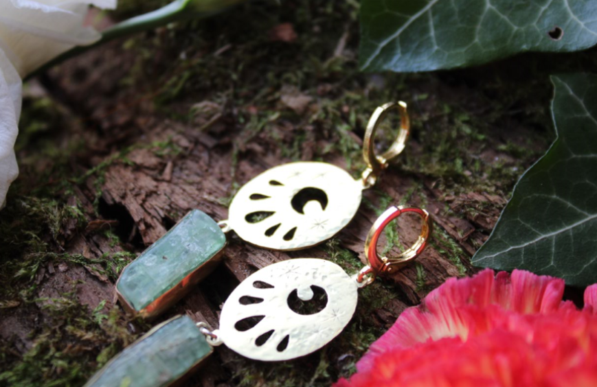 Green Grass Earrings