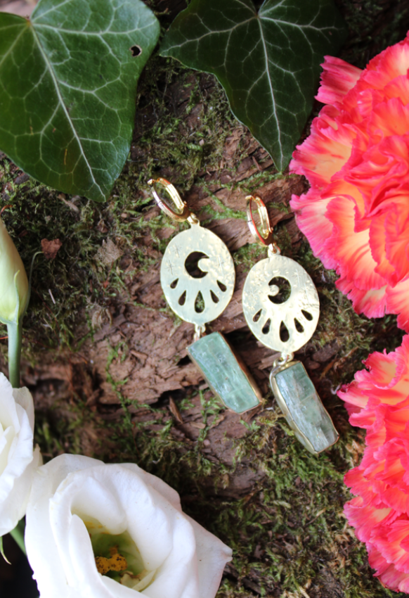 Green Grass Earrings