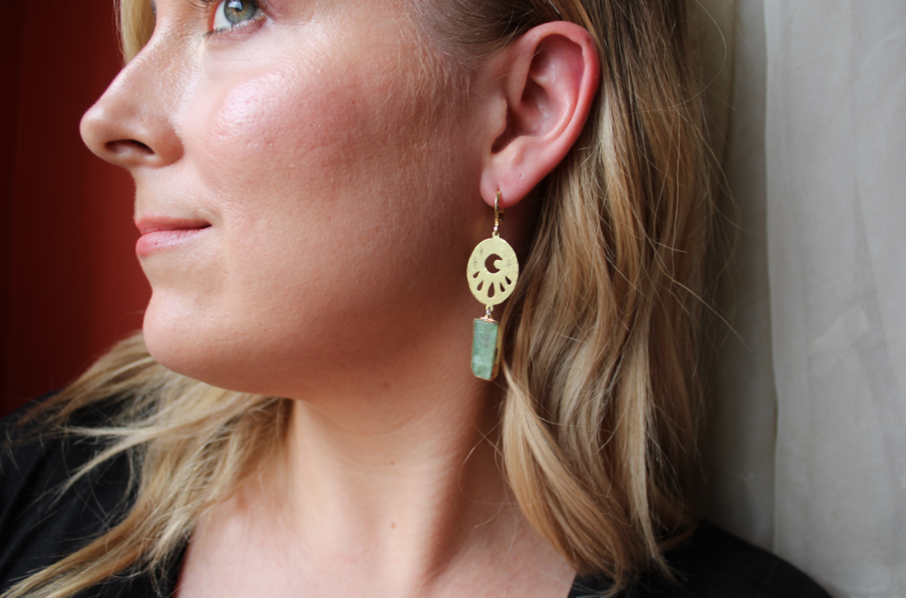 Green Grass Earrings
