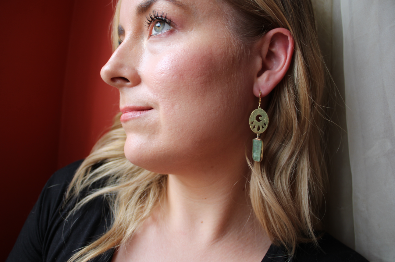 Green Grass Earrings