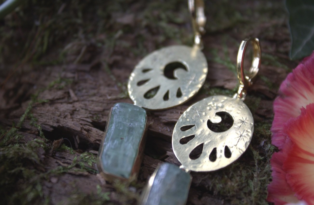 Green Grass Earrings