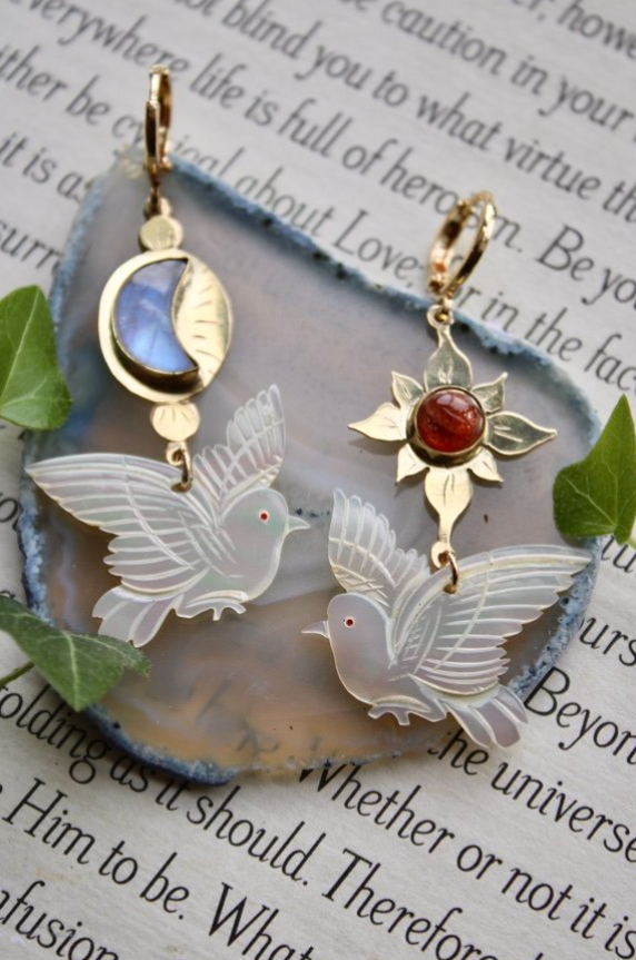 Doves at Dawn Earrings