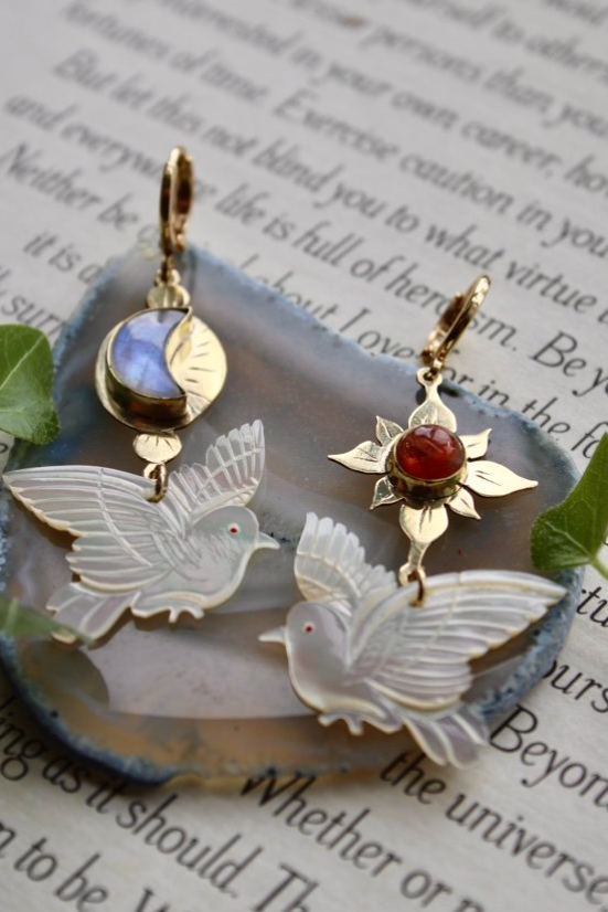Doves at Dawn Earrings