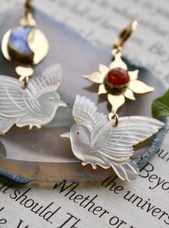 Doves at Dawn Earrings