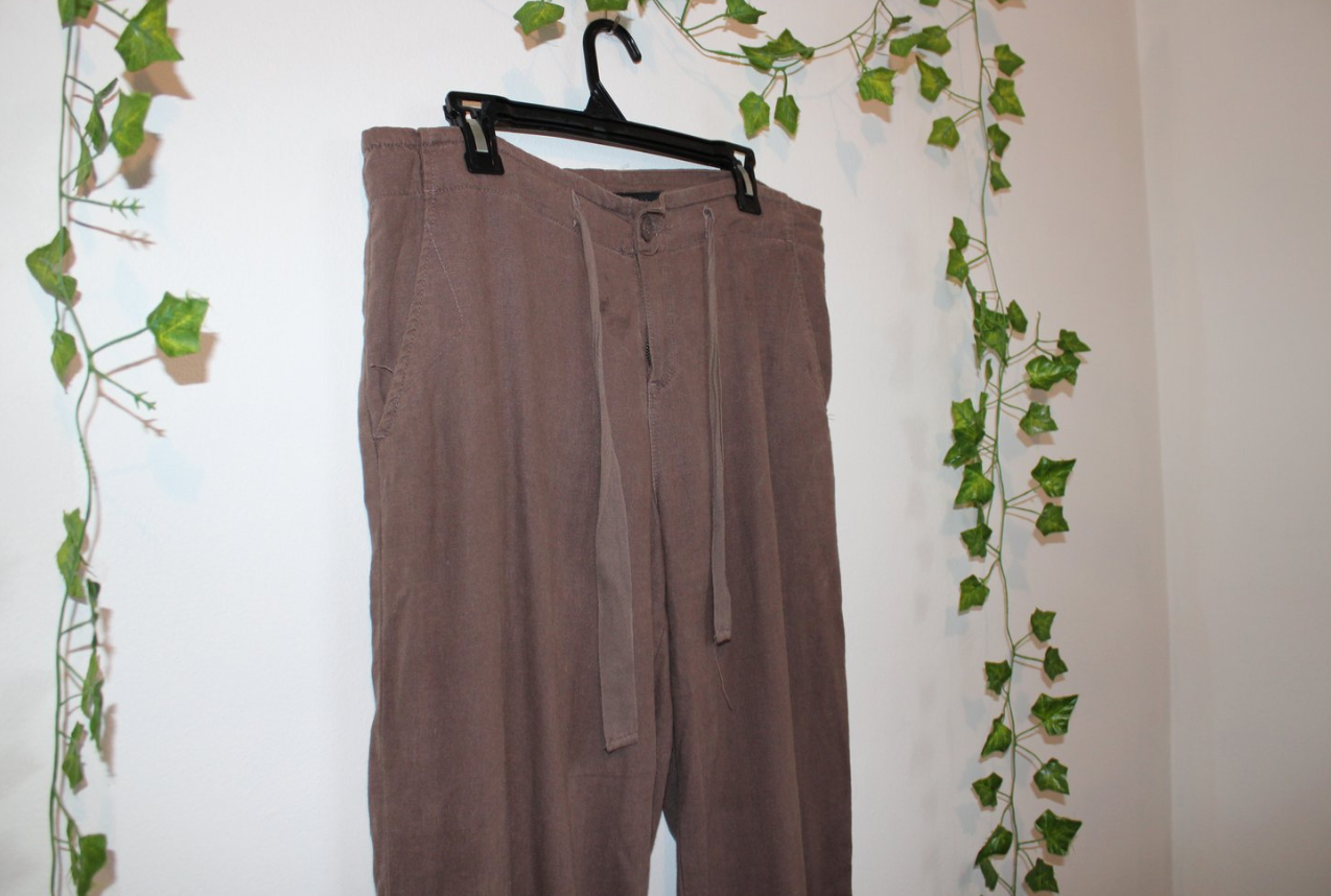 Calvin Klein Taupe Linen Pants