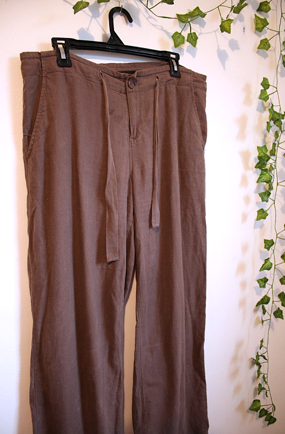 Calvin Klein Taupe Linen Pants