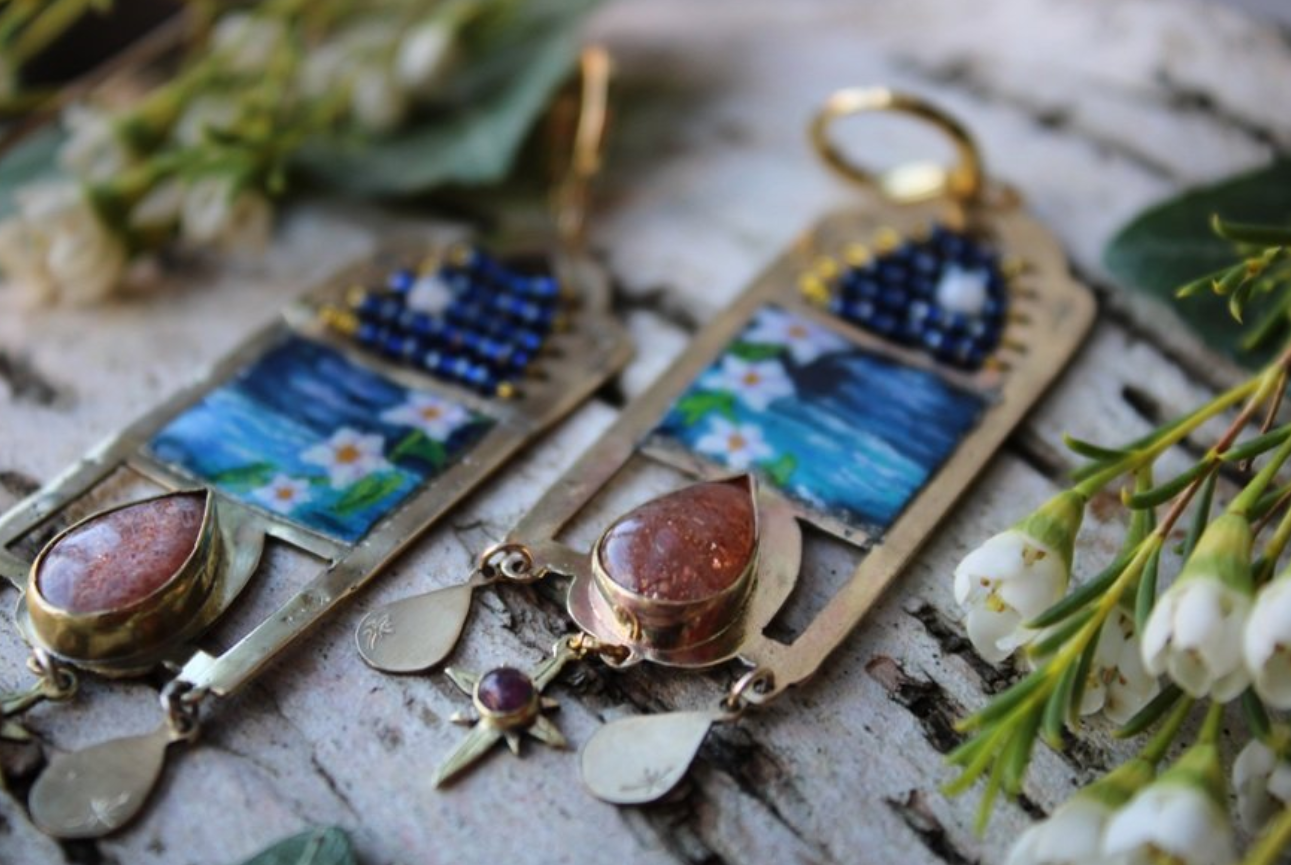 Bloom in Darkness Earrings