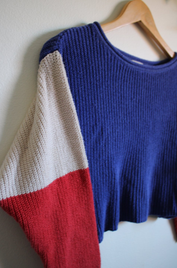 I Love H81 America Cropped Sweater