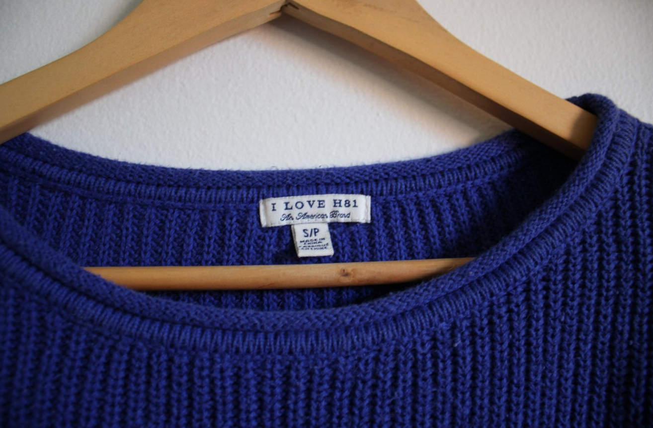 I Love H81 America Cropped Sweater