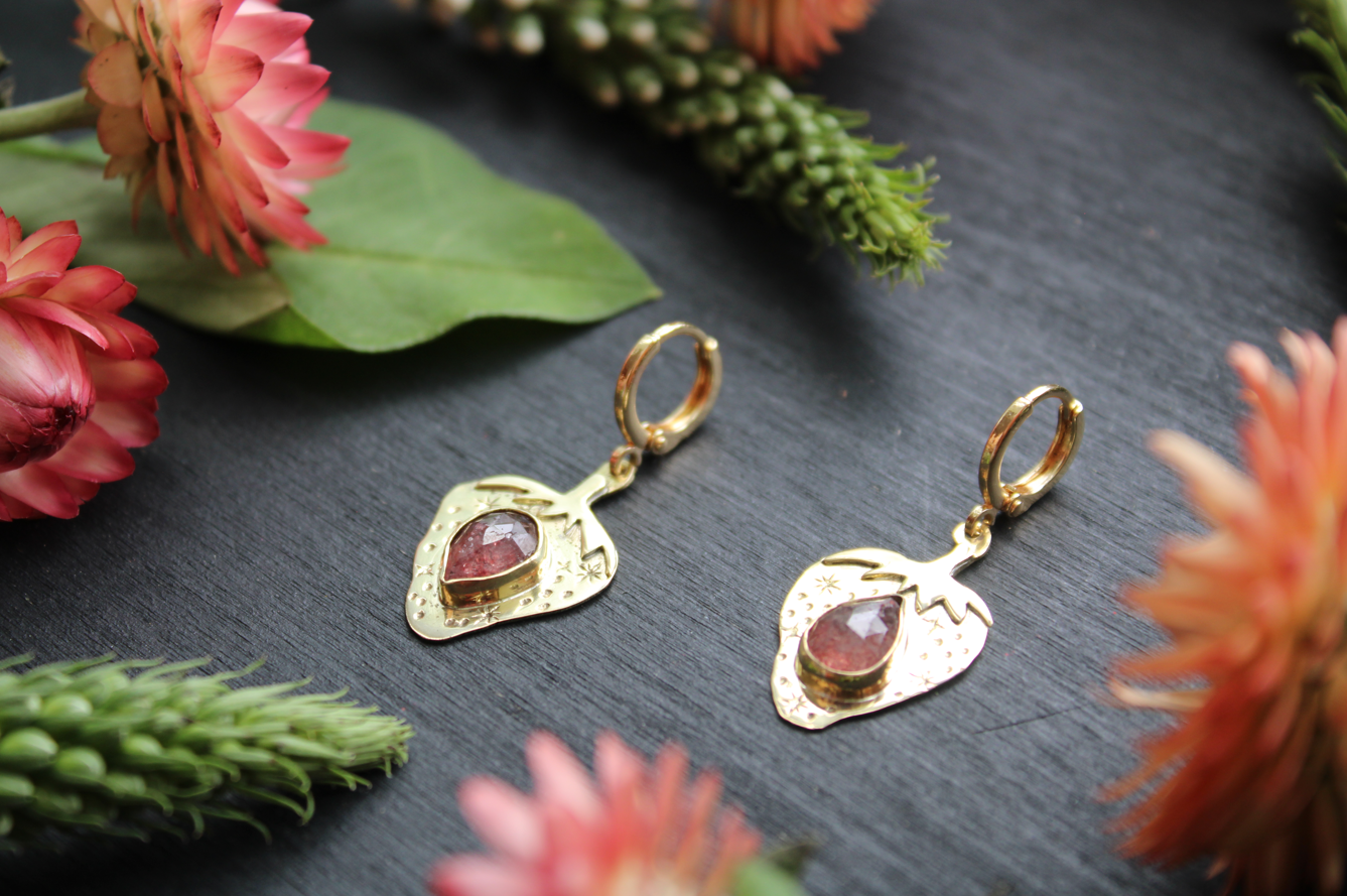 Strawberry Sparkle Earrings
