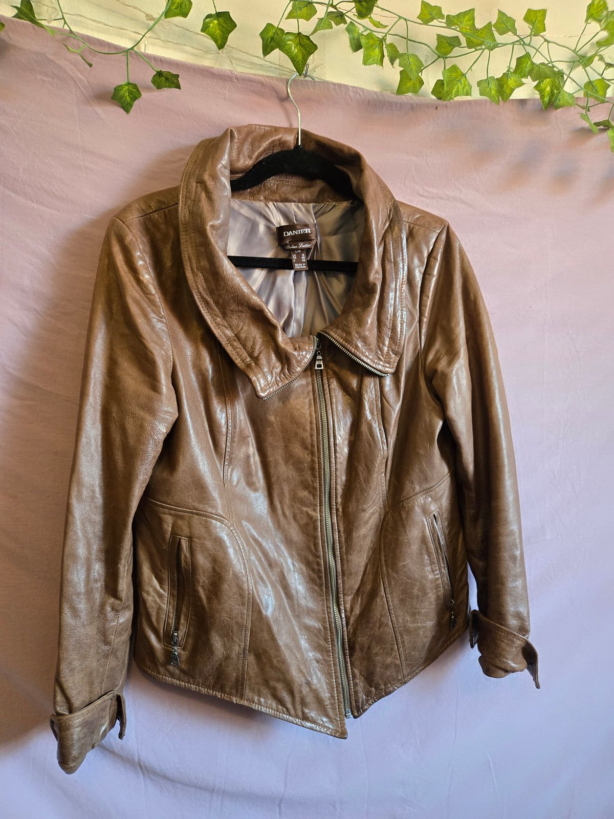 Danier Chocolate Leather Jacket