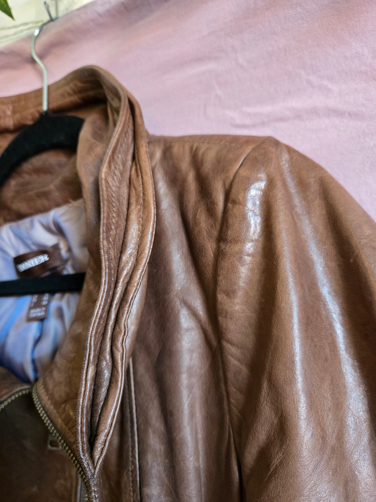 Danier Chocolate Leather Jacket