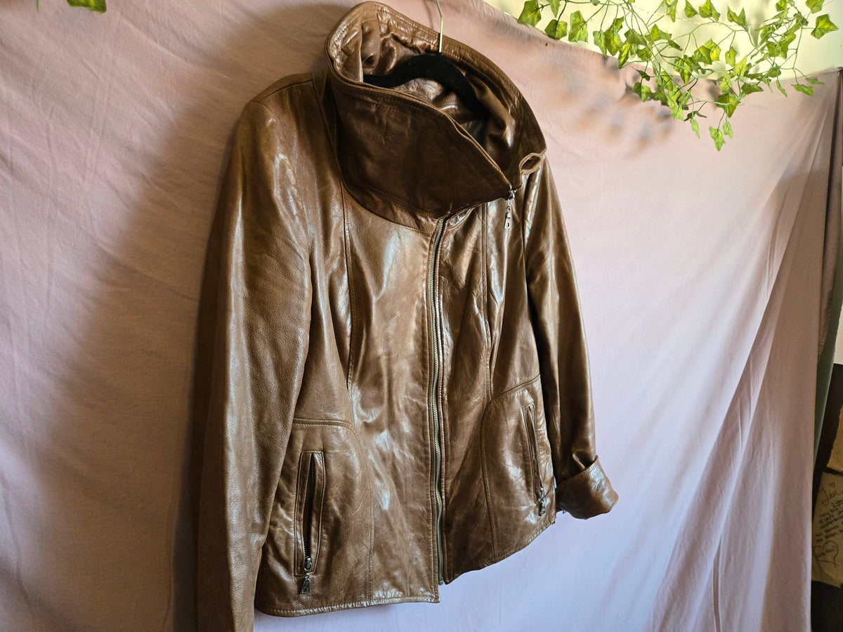 Danier Chocolate Leather Jacket