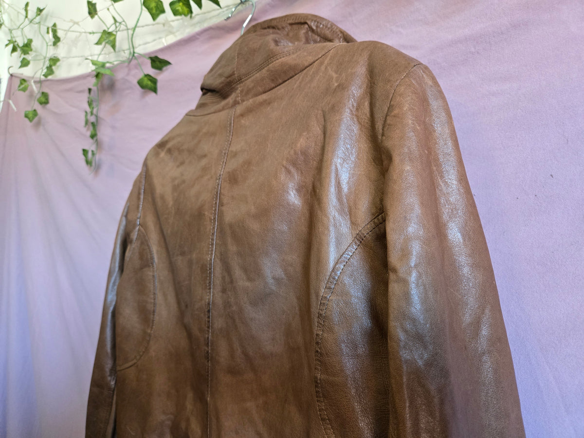 Danier Chocolate Leather Jacket