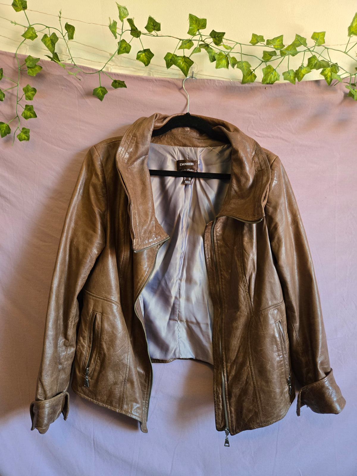 Danier Chocolate Leather Jacket