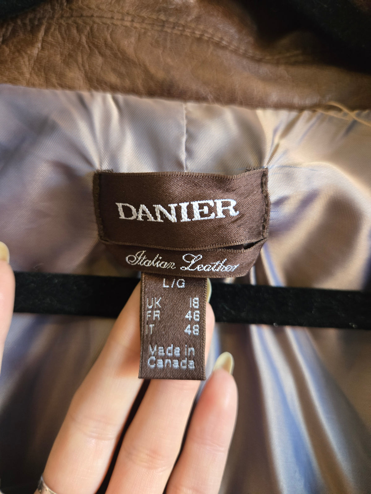 Danier Chocolate Leather Jacket
