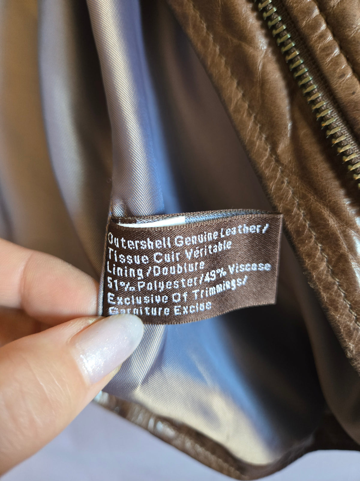 Danier Chocolate Leather Jacket