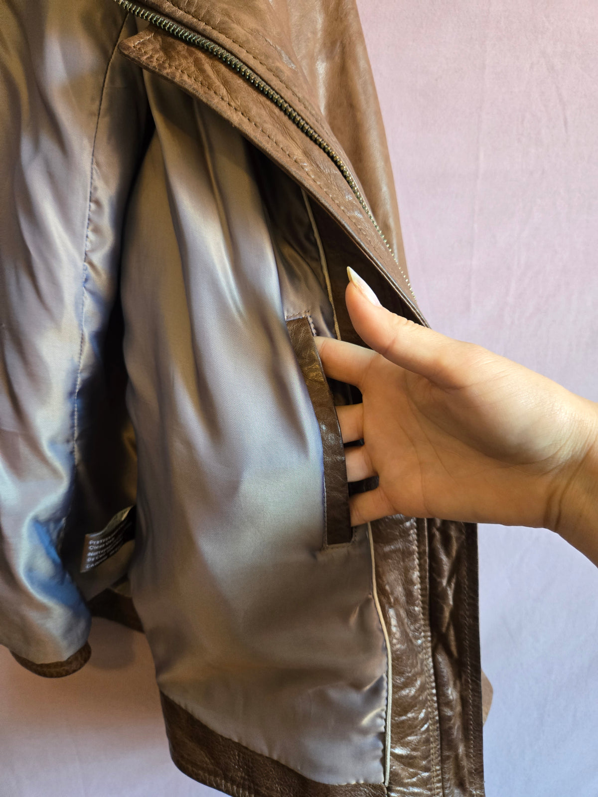 Danier Chocolate Leather Jacket