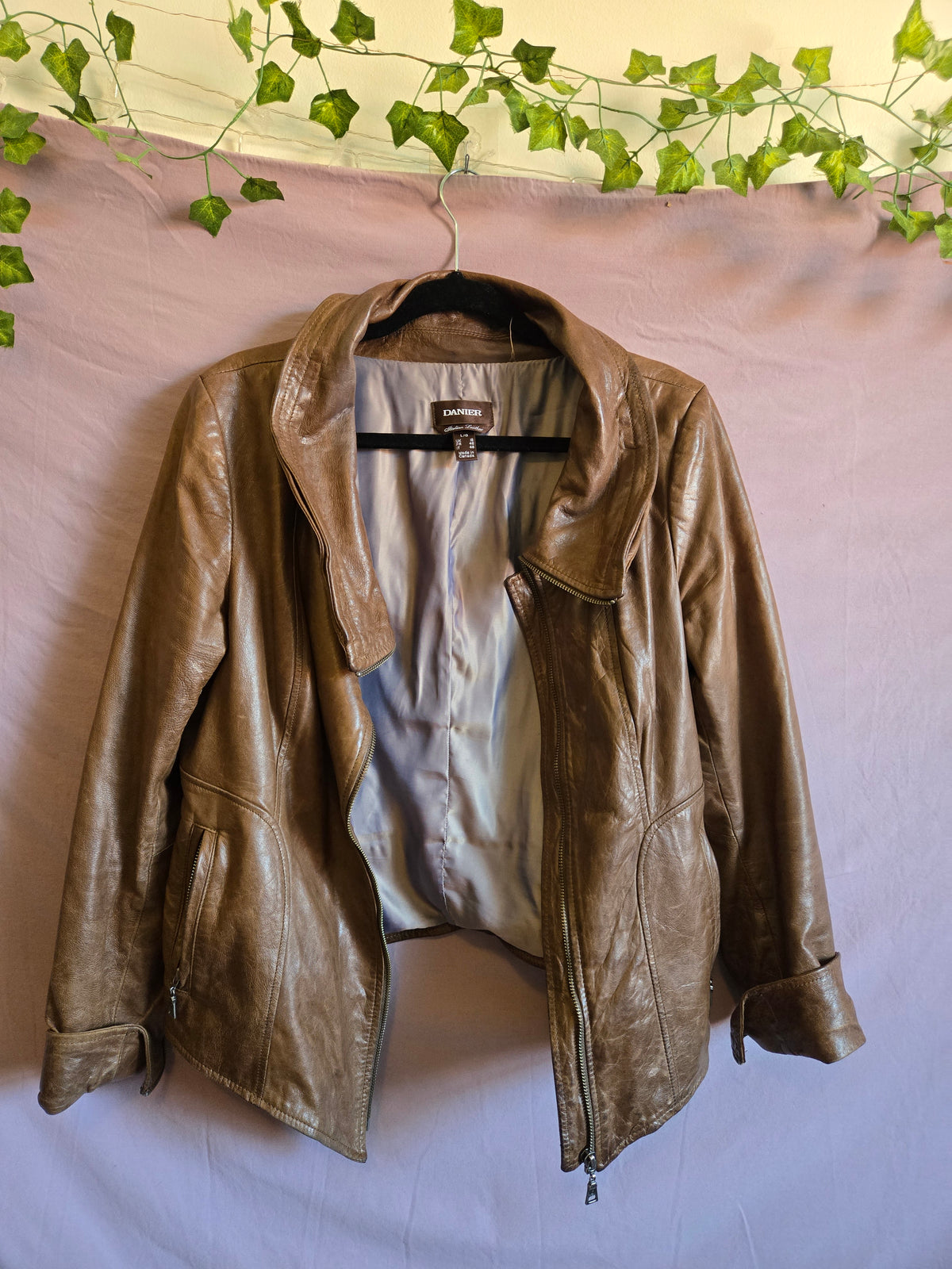 Danier Chocolate Leather Jacket