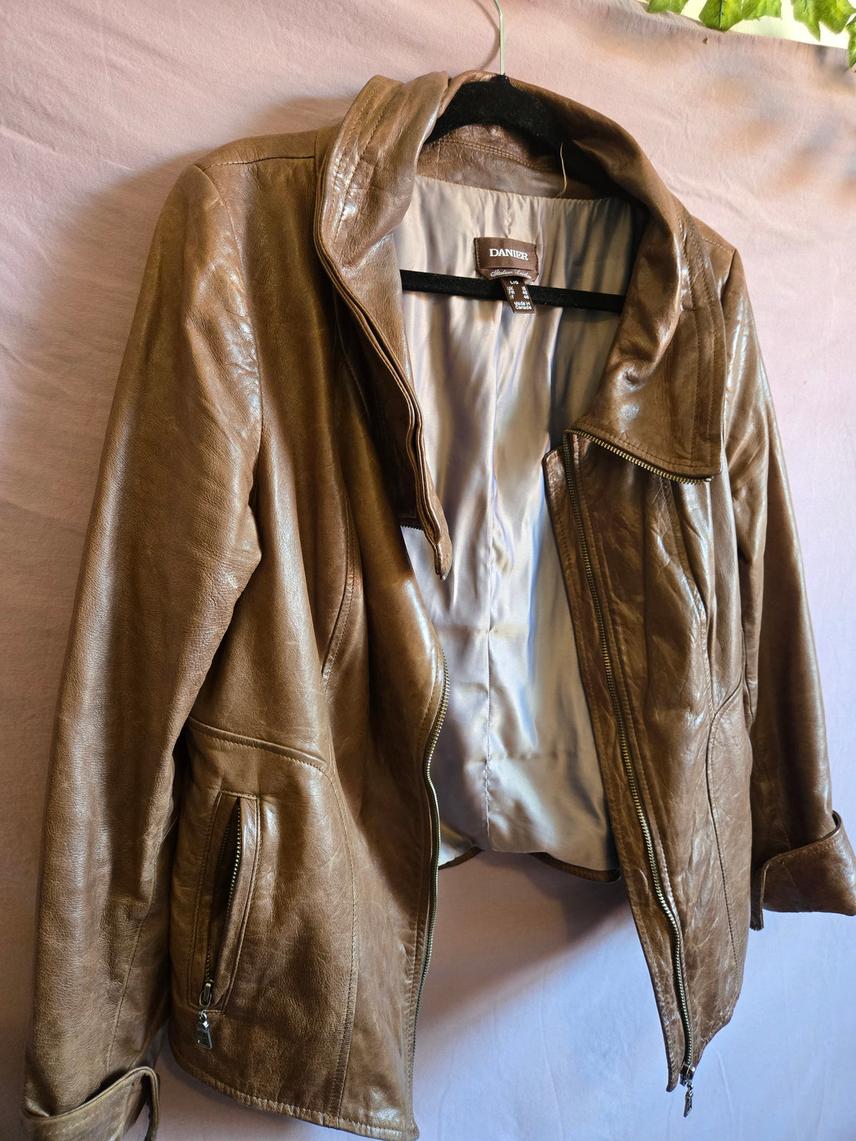Danier Chocolate Leather Jacket