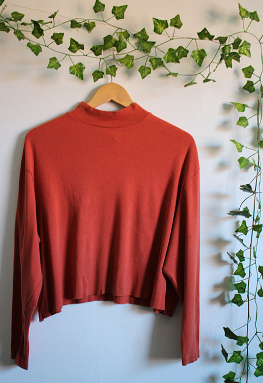Vintage Burnt Orange Turtleneck