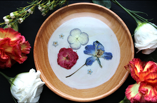 White Floral Dish