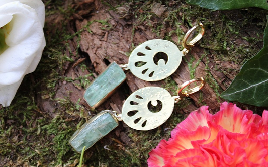 Green Grass Earrings