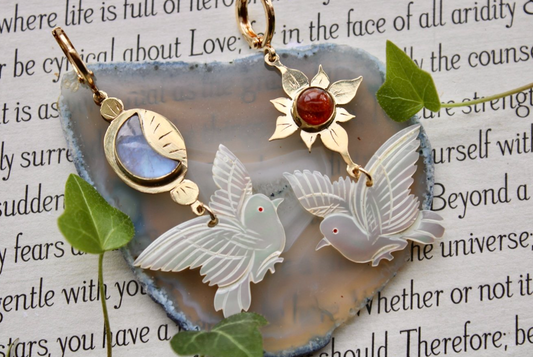 Doves at Dawn Earrings