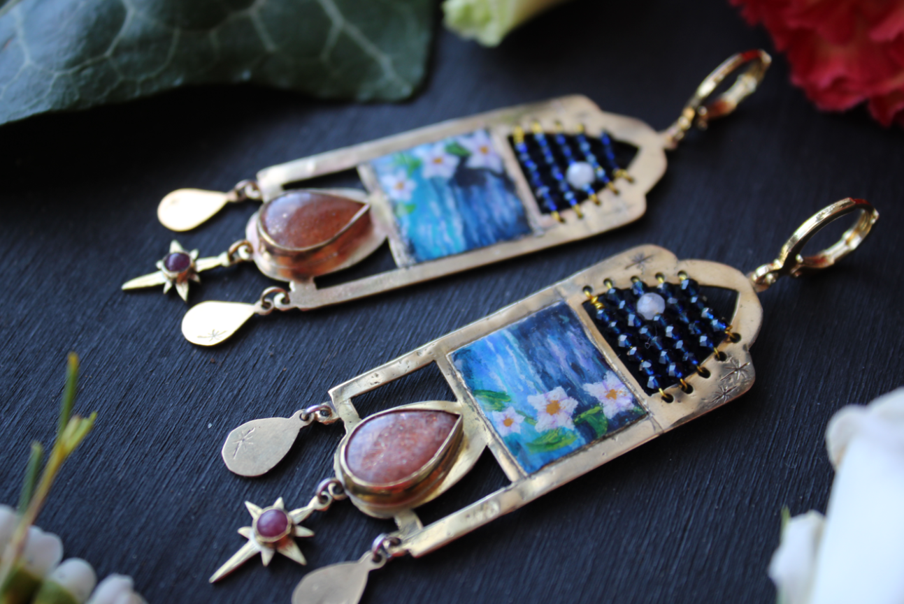 Bloom in Darkness Earrings
