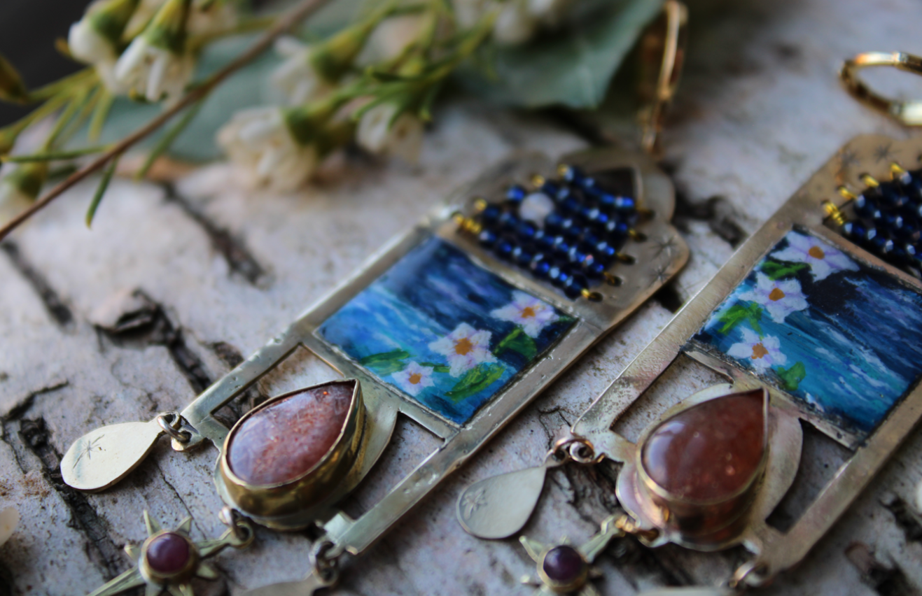 Bloom in Darkness Earrings