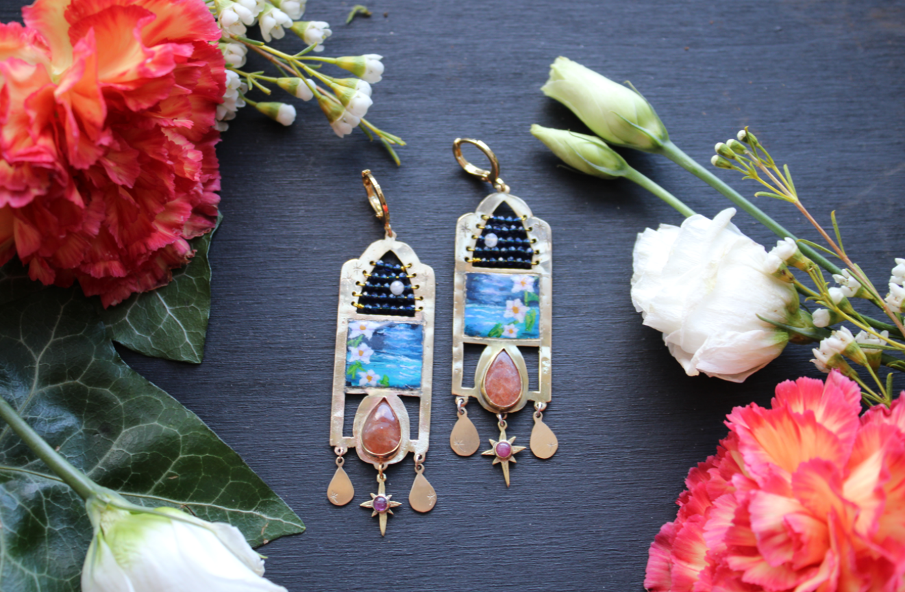 Bloom in Darkness Earrings