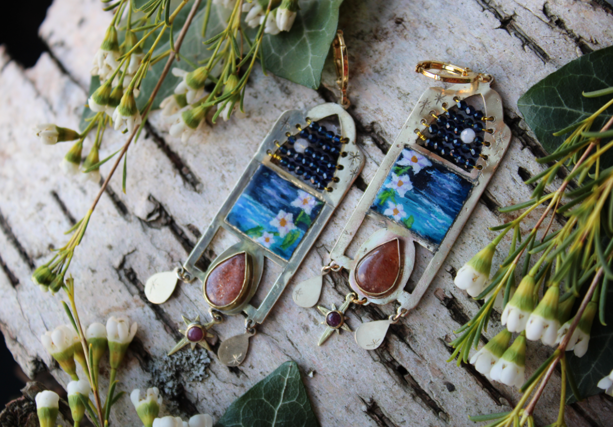 Bloom in Darkness Earrings