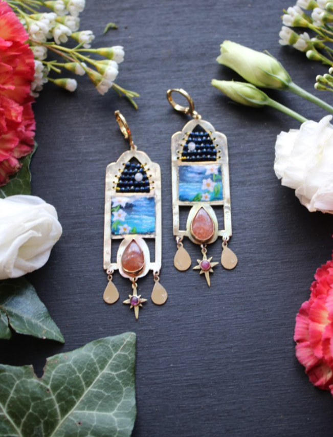 Bloom in Darkness Earrings