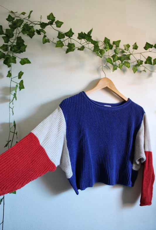 I Love H81 America Cropped Sweater