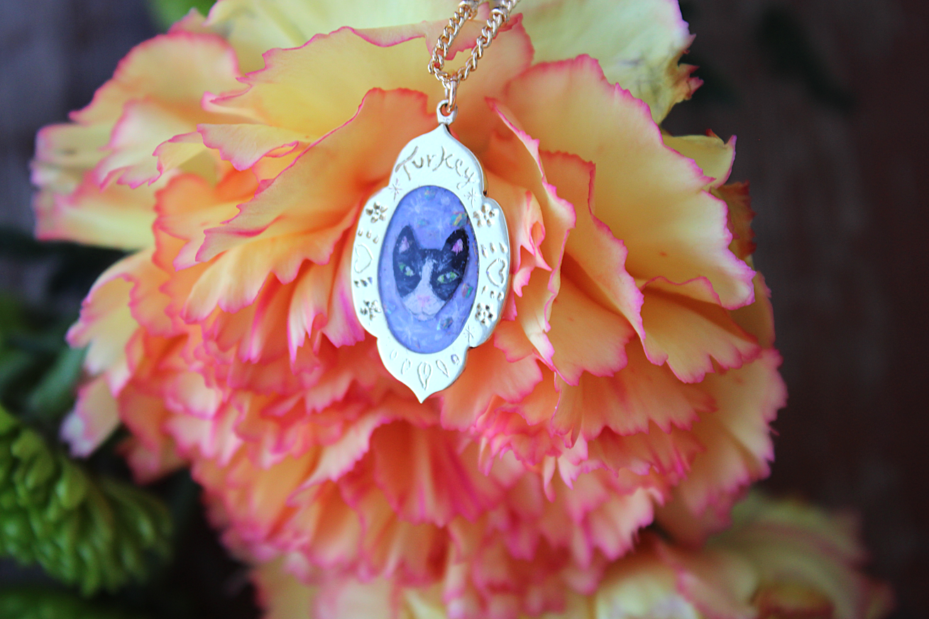 Custom Cat Portrait Necklace