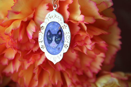 Custom Cat Portrait Necklace